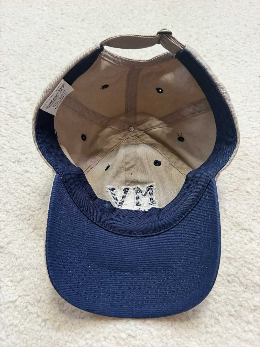 Martha's Vineyard MV Embroidered Khaki Baseball Cap Hat